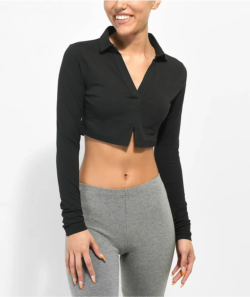 Reebok long sleeve crop top top