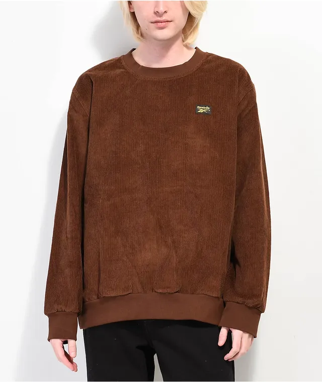 Reebok Classics Brown Corduroy Crewneck Sweatshirt CoolSprings