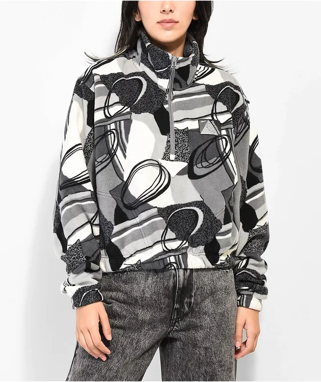Reebok Classics Winter Grey Half Zip Crop Jacket | MainPlace Mall