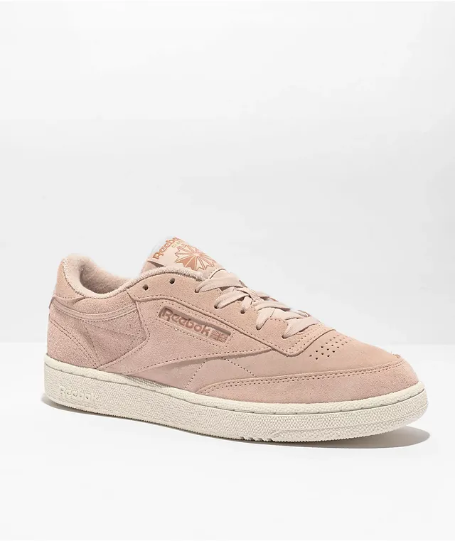 Pink suede reebok classics hot sale