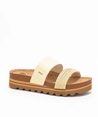 REEF◆ WATER VISTA HIGHER - PALE BANANA Reef Water Vista Higher Pale Banana Platform Sandals | Zumiez
