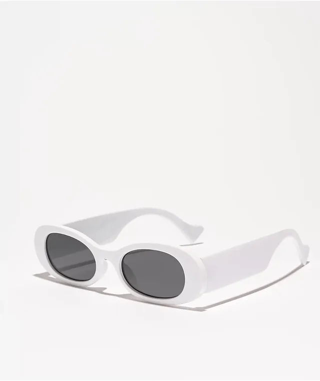 White reflective sunglasses discount