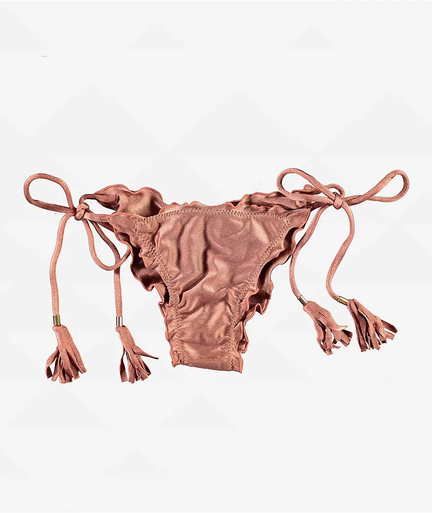 Rio De Sol Frufru Shimmer Copper Bikini Bottom | Mall of America®