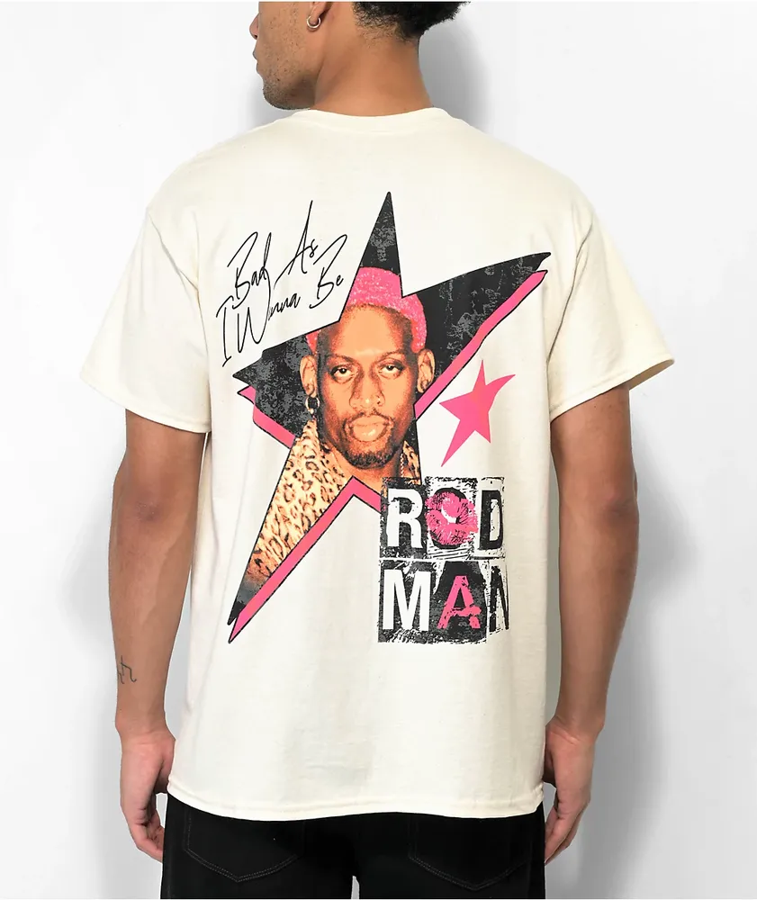 Dennis Rodman BAD AS I WANNA BE Tシャツ Rodman Apparel Bad As I Wanna Be Cream T-Shirt | Connecticut Post Mall