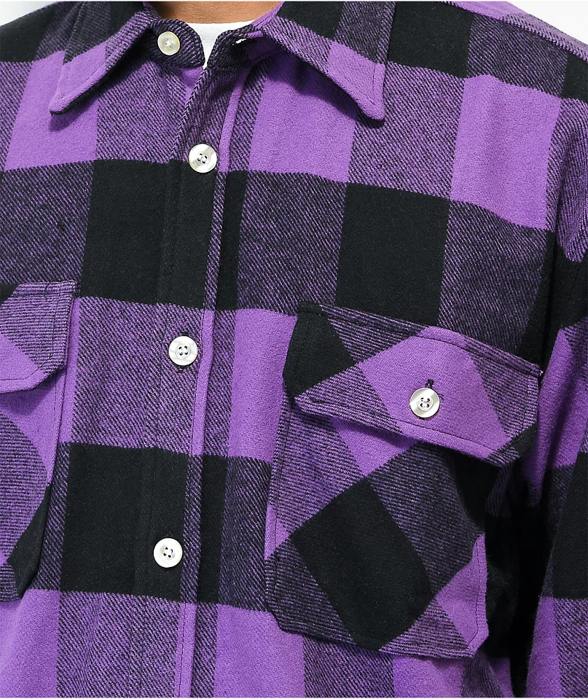 Rothco Heavyweight Purple Plaid Flannel Shirt at CoolSprings