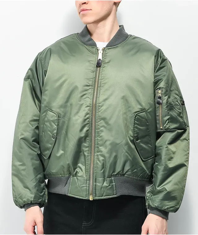 Green ma1 bomber jacket hotsell