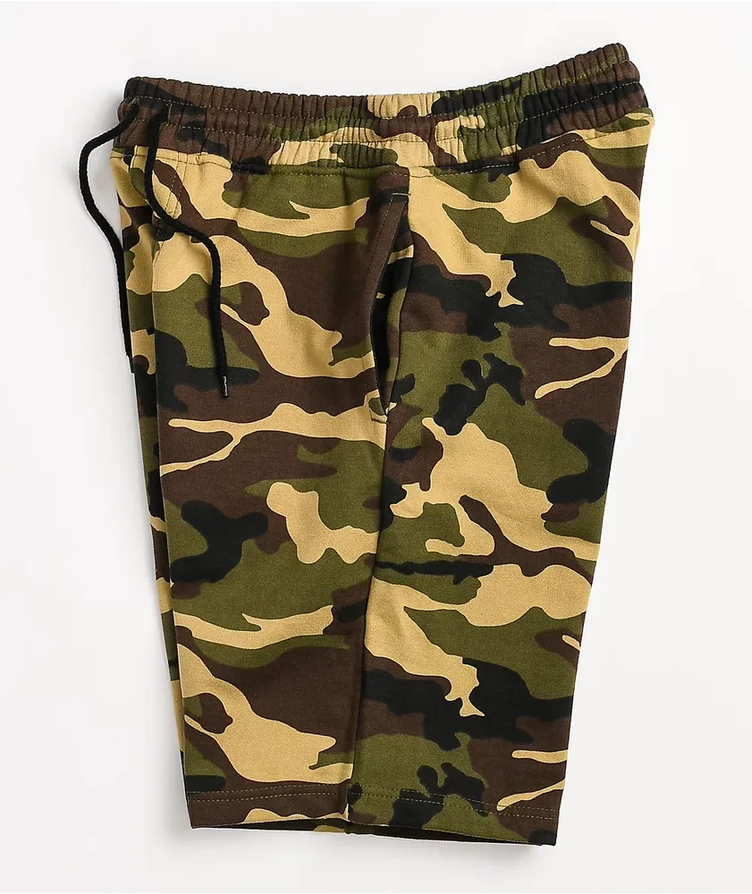 Camouflage sweat shorts top