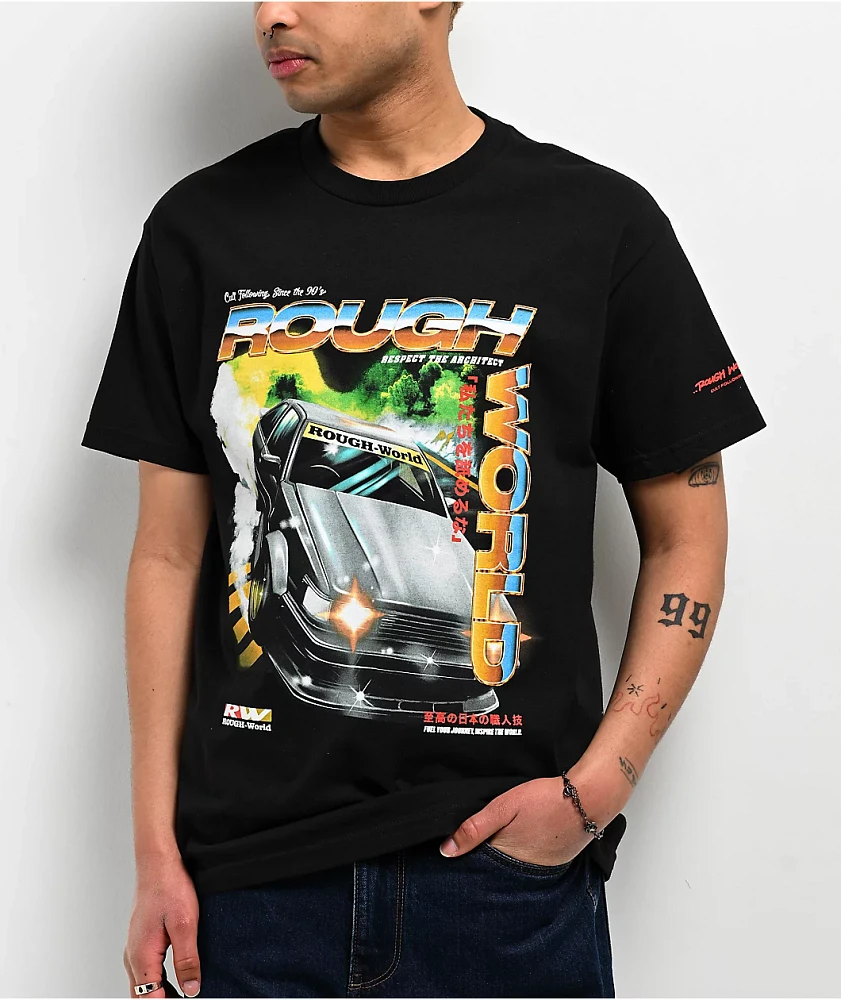 Rough World Drift Black T-Shirt | Pueblo Mall