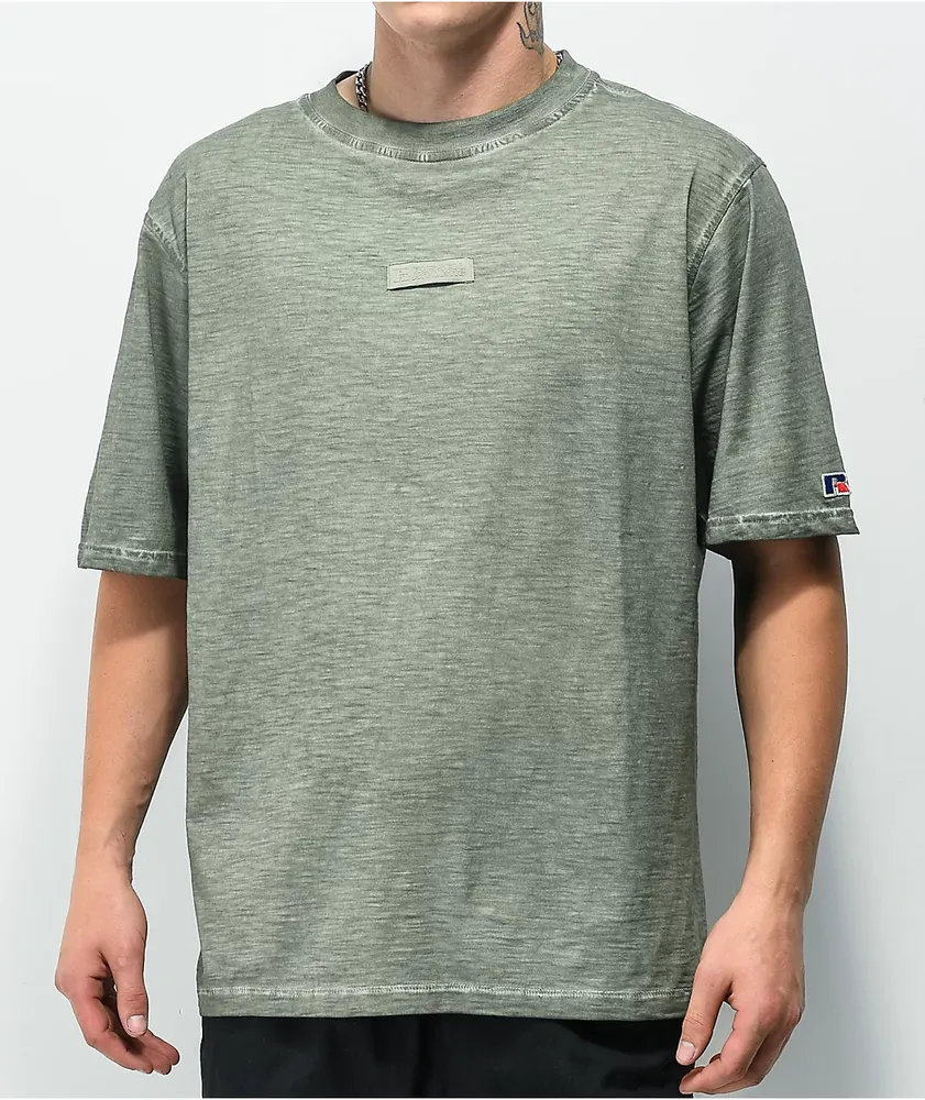 Zumiez Russell Athletic Marcus Shadow Green Wash T Shirt