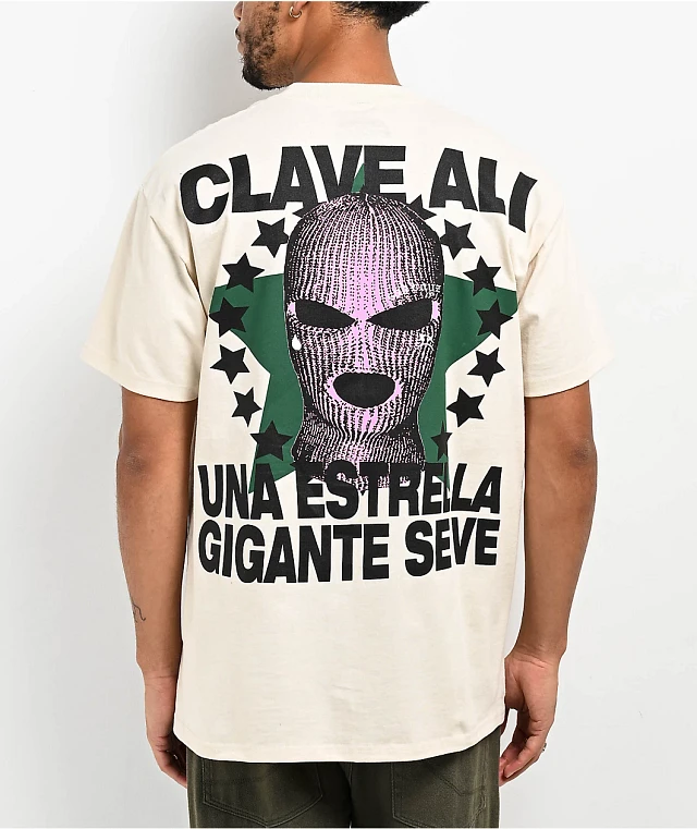 SAD BOYZ by Junior H Clave Ali Cream T-Shirt | CoolSprings