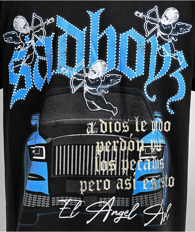 SAD BOYZ by Junior H Angels Black T-Shirt | MainPlace Mall