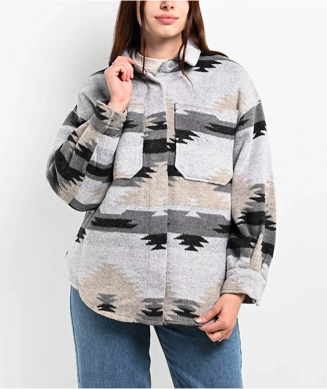 STOOSH Aztec Grey Button Up Jacket at Mall of America® in