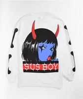 SUS BOY Demon Girl White Long Sleeve T-Shirt | Arden Fair