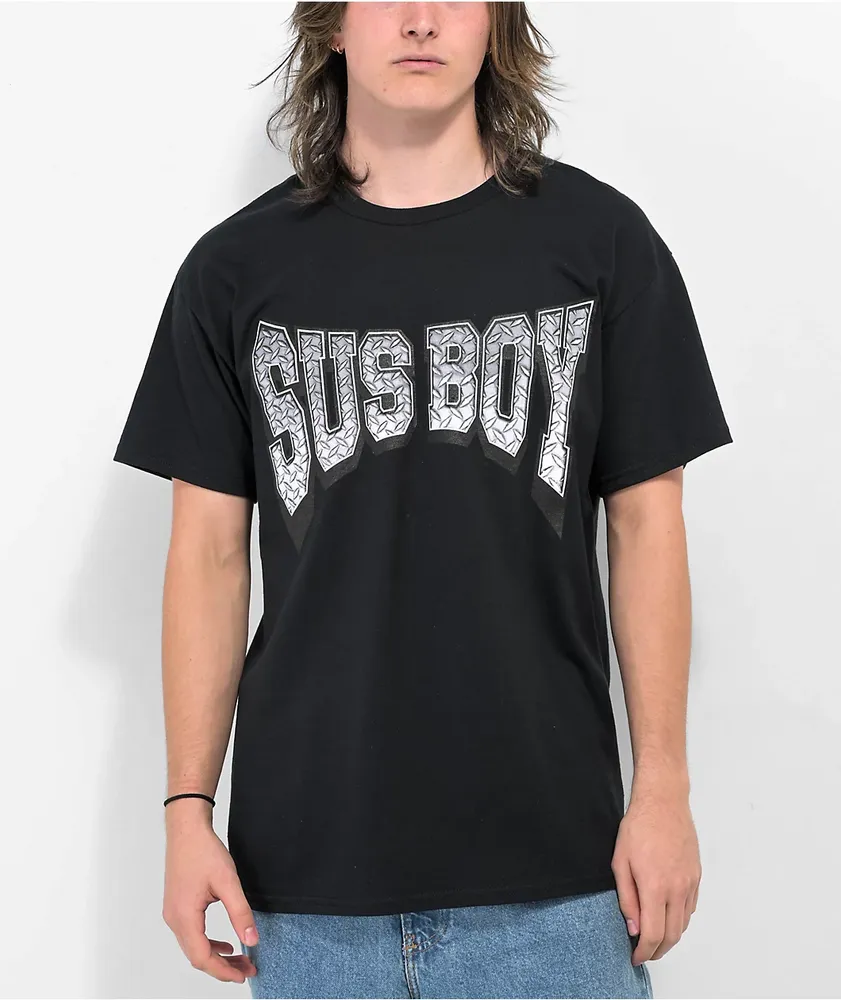 SUS BOY Diamond Plate Black T Shirt Pueblo Mall