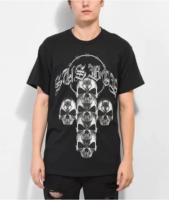 【THRASHER】 KRAK SKULLS T-SHIRTS - BLACK Thrasher Krak Skulls Black T-Shirt | Zumiez