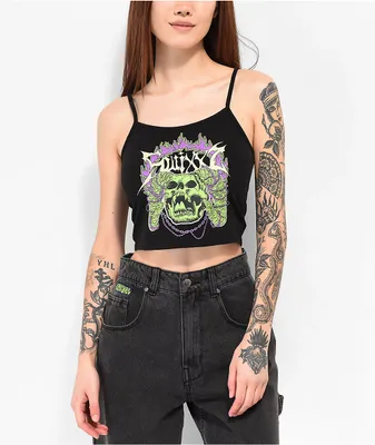 SWIXXZ Heavenly Black & Grey Shrug Crop Tank Top Set | MainPlace Mall