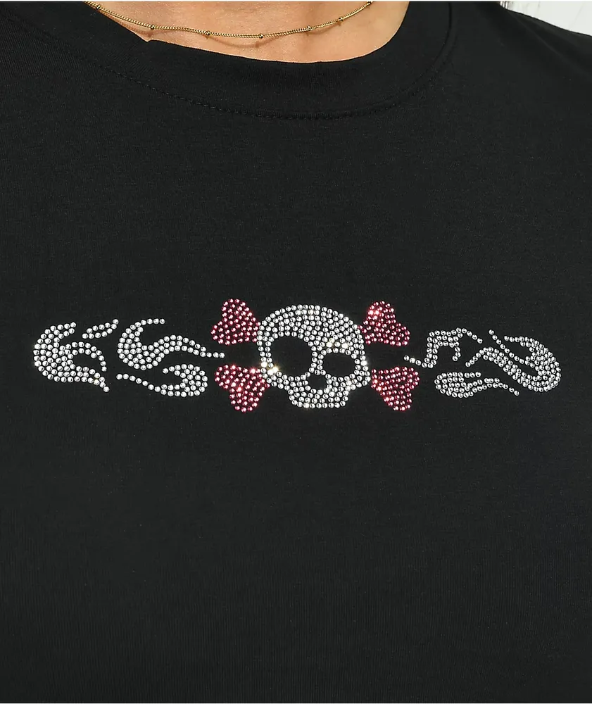 SWIXXZ Skull Black Crop T-Shirt | MainPlace Mall