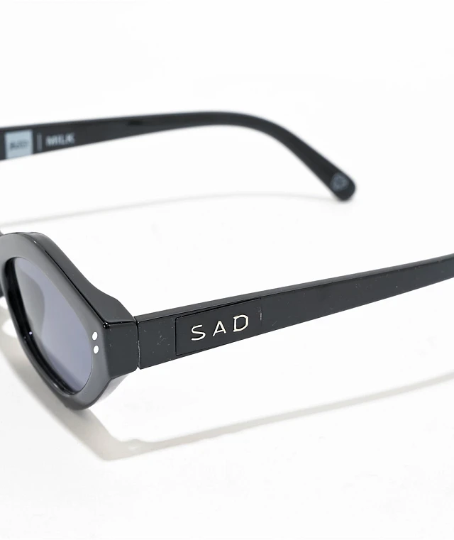 Sad Eyewear Milk Black Gloss Sunglasses at Hamilton Place in