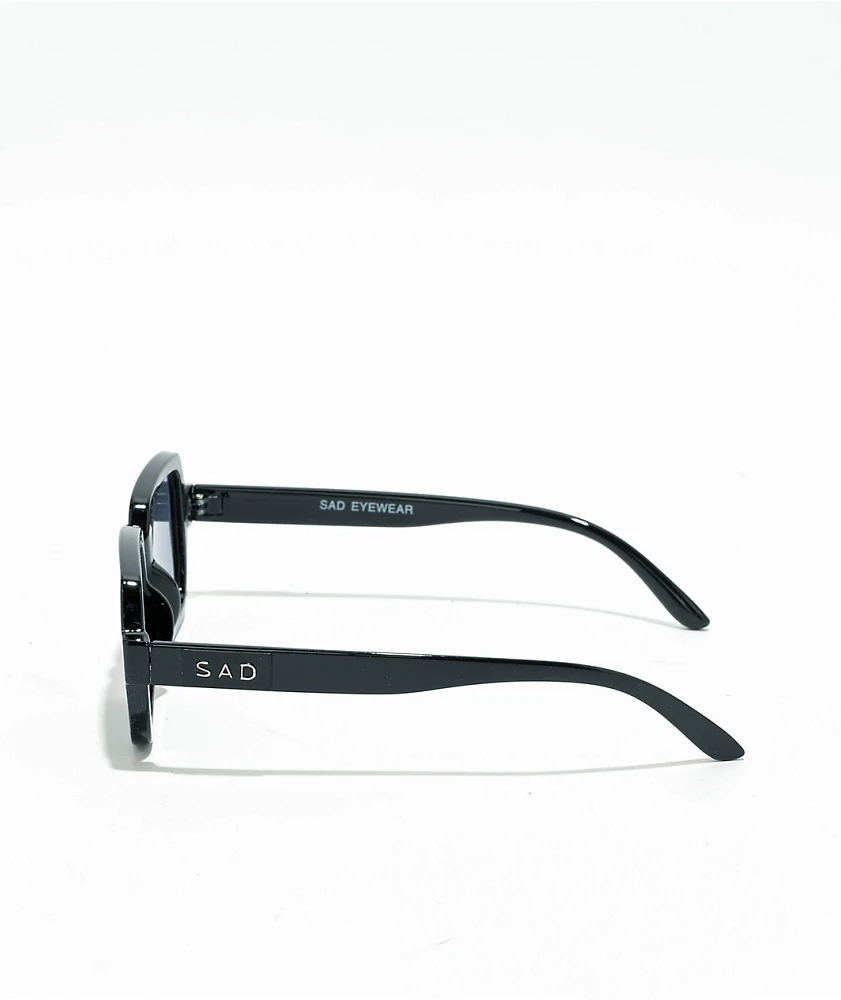 Sad Hollow Black Gloss Sunglasses | Arden Fair
