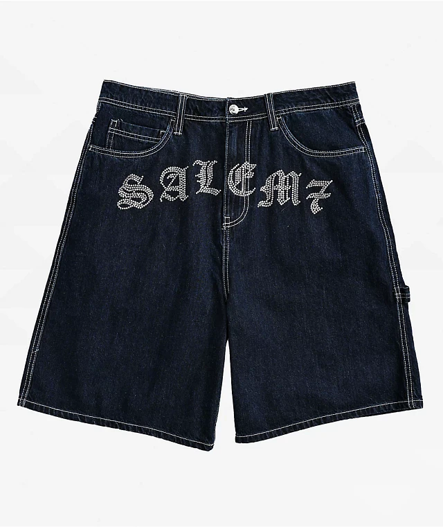 Salem7 Blingy Jorts Blue Denim Shorts | MainPlace Mall Salem7 Blingy Jorts Blue Denim Shorts | MainPlace Mall