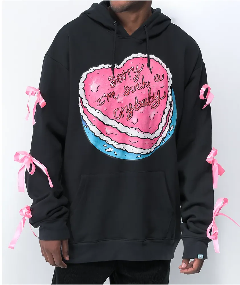 Newborn black hoodie top
