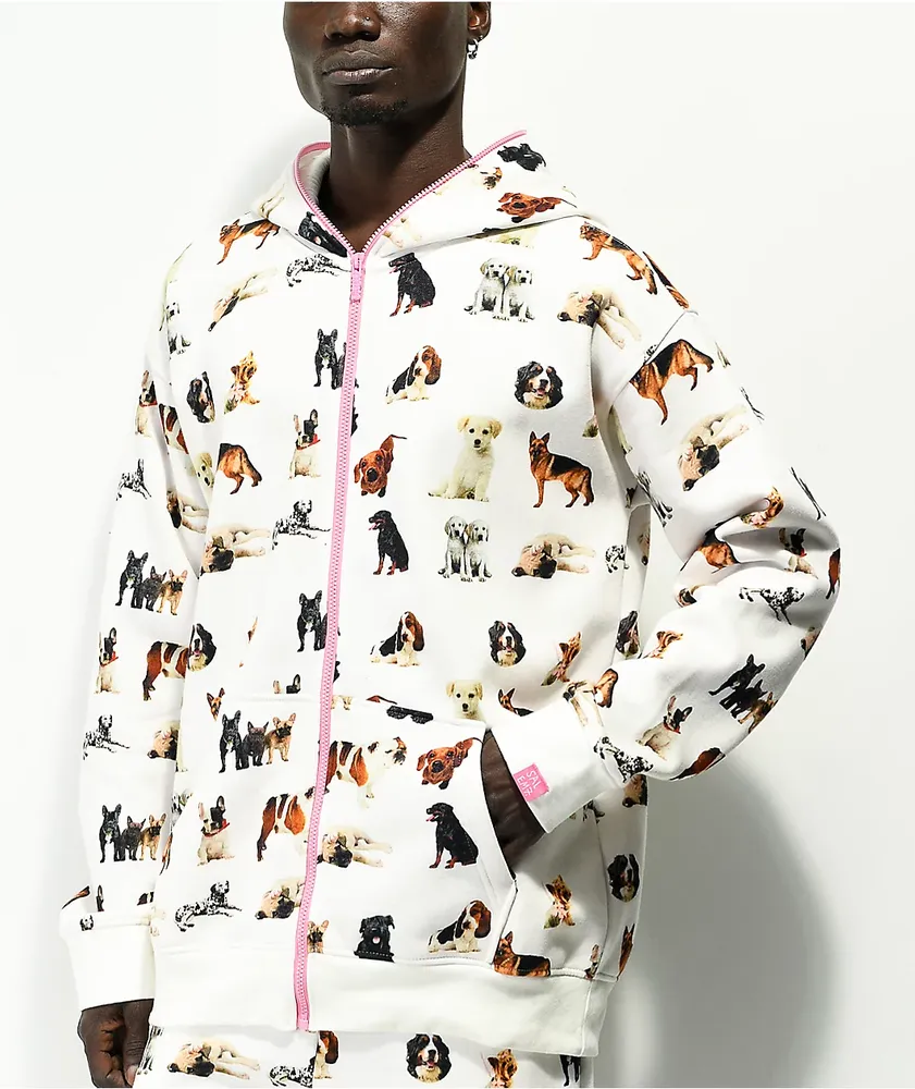 Salem7 Doghouse White Zip Hoodie Hamilton Place