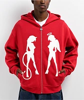 Salem7 Duality Red Zip Hoodie | Liberty Center