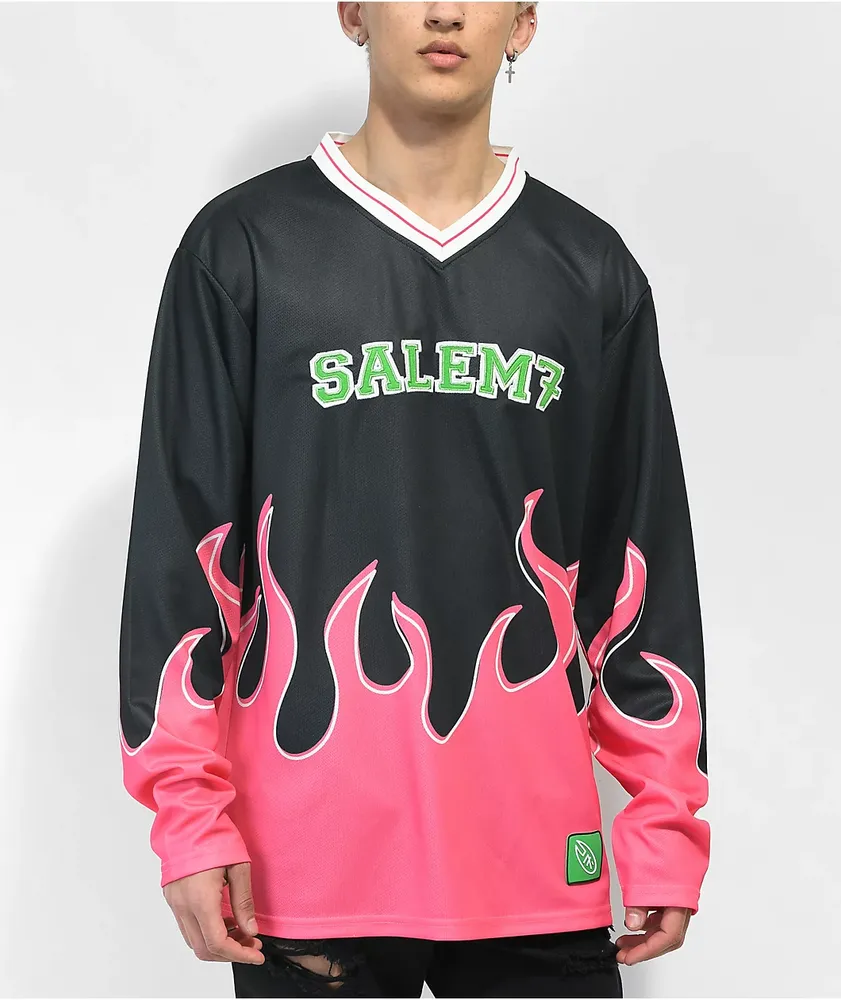 Pink top flames jersey