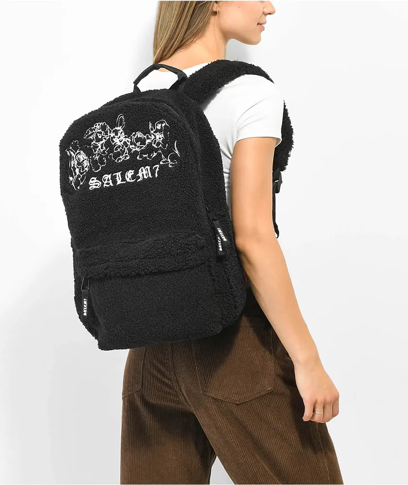 Salem7 Furever Friends Black Sherpa Backpack | Arden Fair