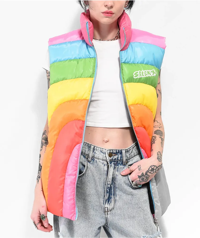 Salem7 Rainbow Puffer Vest | MainPlace Mall