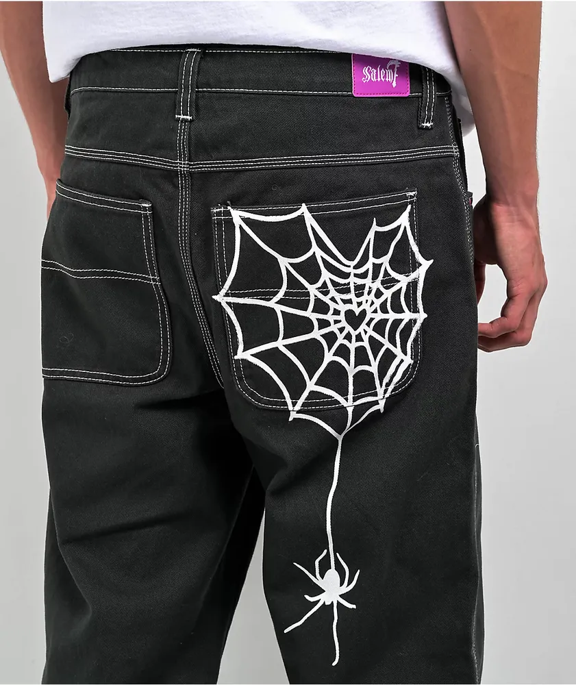 EARL Web Jeans ブラック　M Salem7 Spider Web Black Denim Jeans | Arden Fair