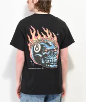 Samborghini 8 Ball Skull Black T-Shirt | MainPlace Mall