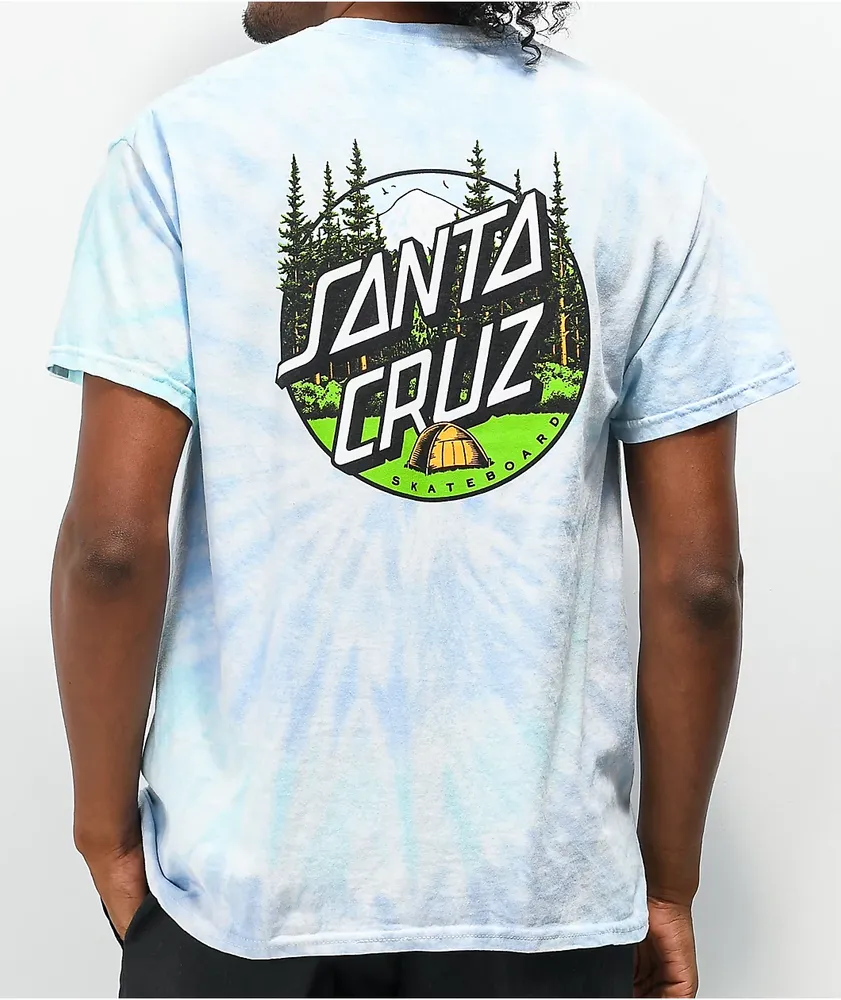 Santa Cruz Camping Dot Blue Lagoon Dye T Shirt Willowbrook