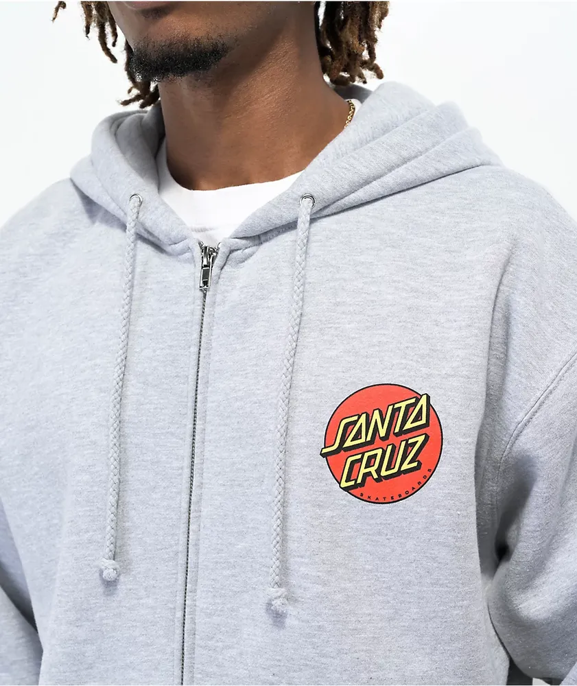 Grey santa cruz hoodie sales