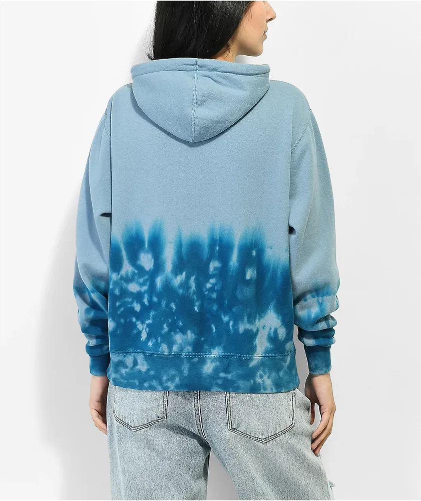 Blue tie dye santa cruz hoodie cheap