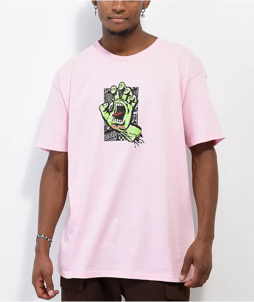 Pink santa sales cruz t shirt