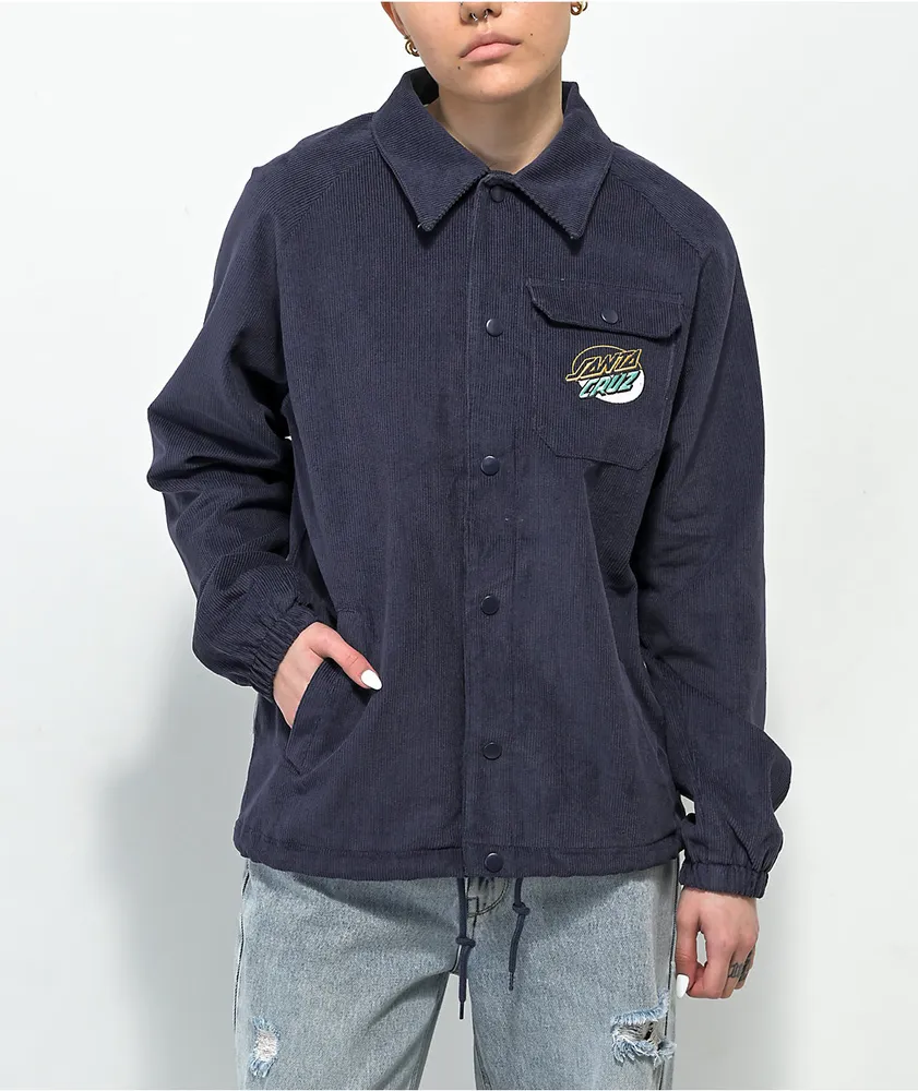 Santa Cruz Gabby Navy Corduroy Coaches Jacket Pueblo Mall