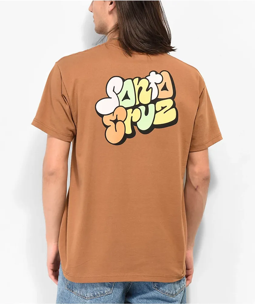 Santa Cruz Graffiti Brown T-Shirt at CoolSprings Galleria in