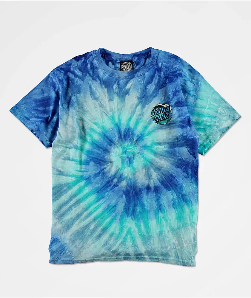 Santa Cruz Kids Wave Dot Blue Tie Dye T-Shirt | MainPlace Mall