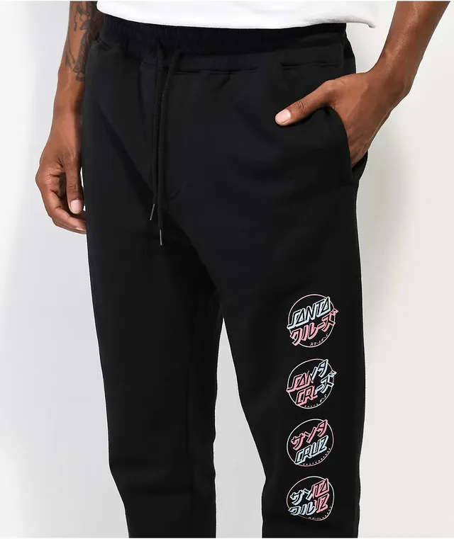 Santa Cruz Outline Stripe Black Sweatpants Pueblo Mall