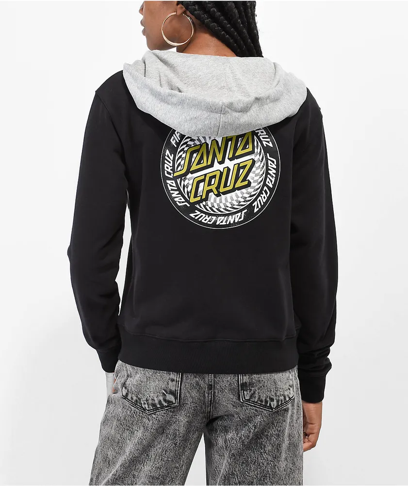 Santa Cruz Ringed Black Zip Hoodie CoolSprings Galleria