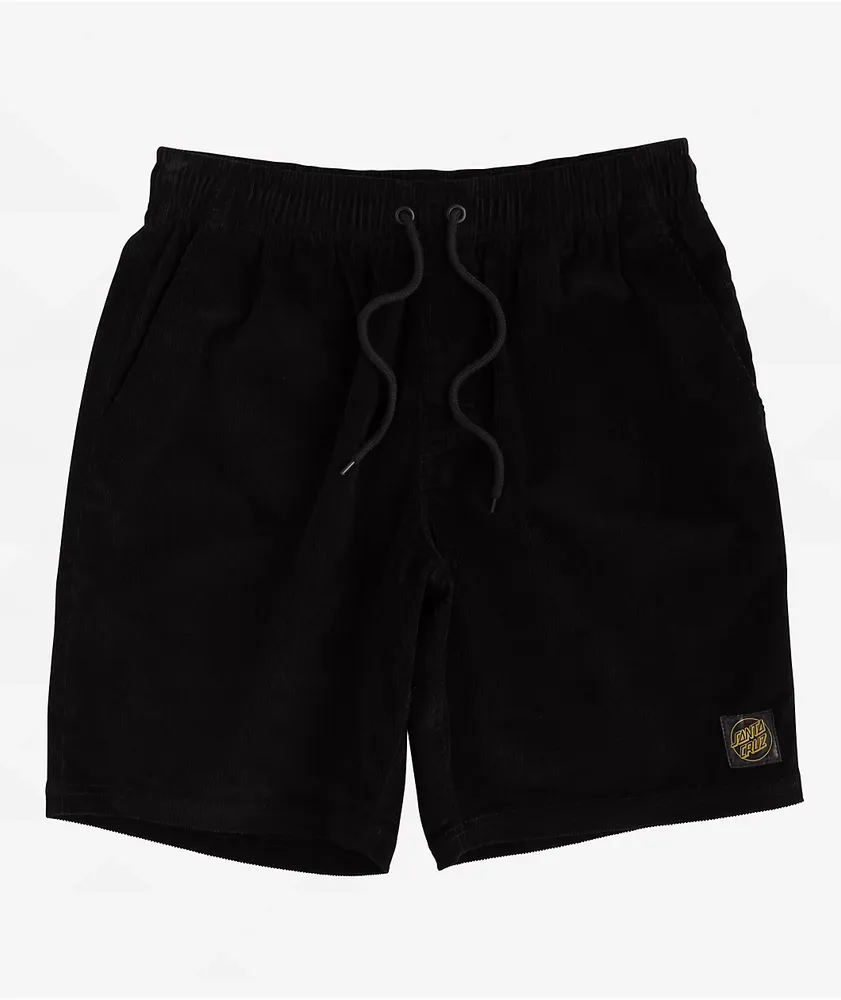 Santa Cruz Saga Pull On Black Corduroy Shorts CoolSprings Galleria
