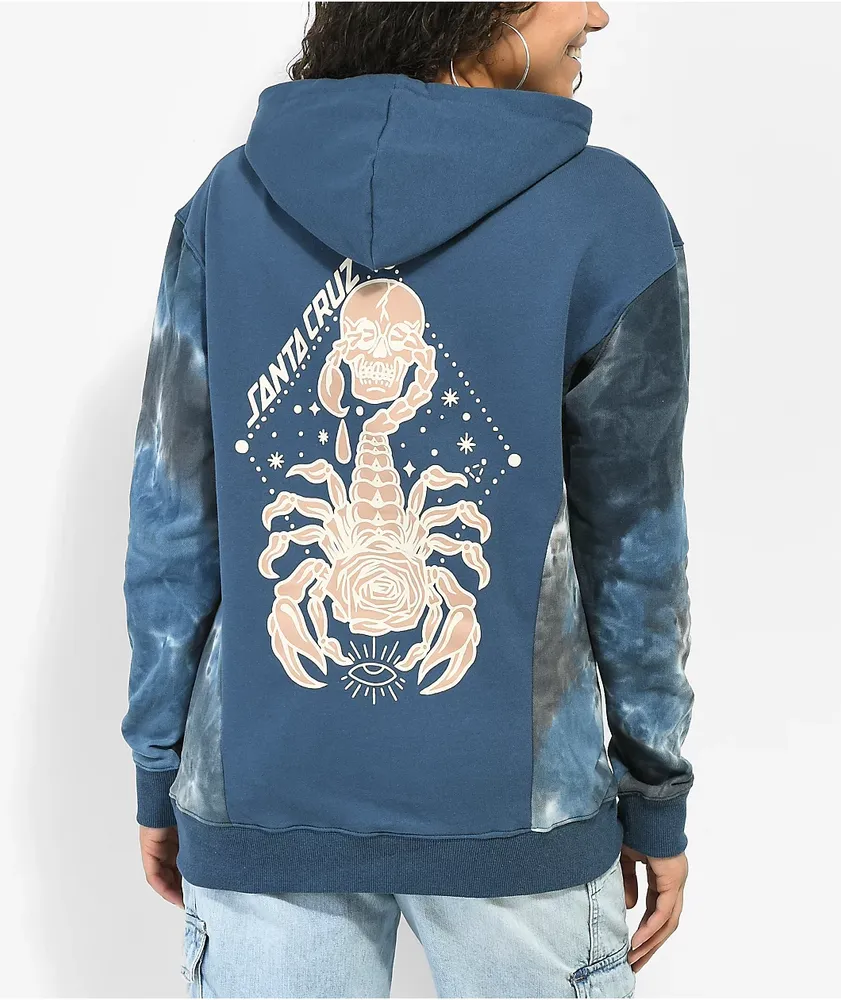 Santa cruz blue discount tie dye hoodie