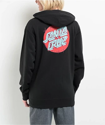 Santa Cruz Dressen Roses Dot Black Zip Hoodie | Arden Fair