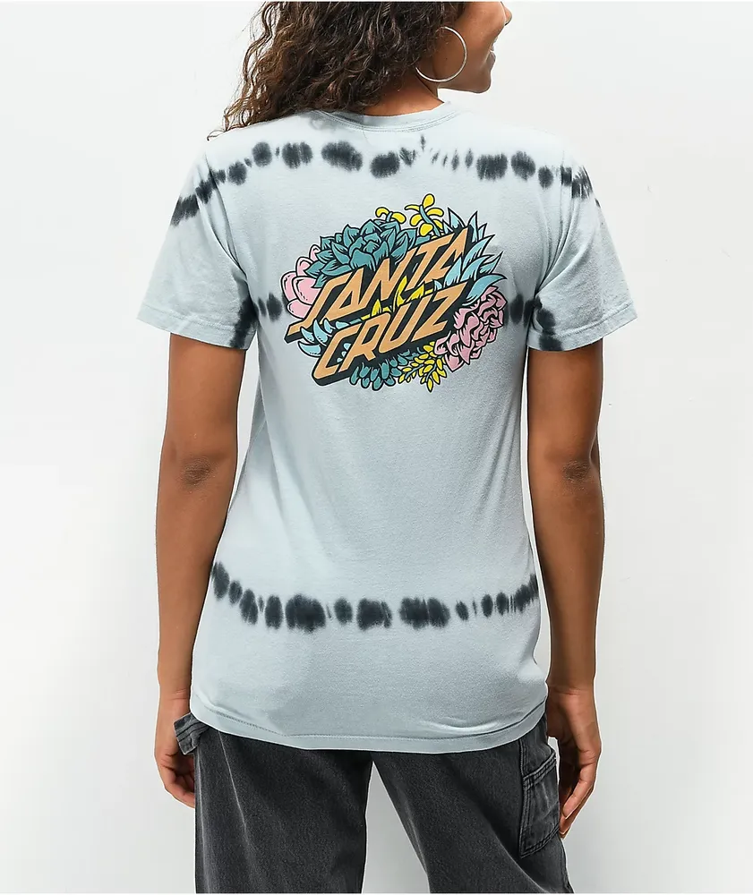 Santa Cruz Succulent Dot Sage Blue Tie Dye T Shirt Hamilton Place