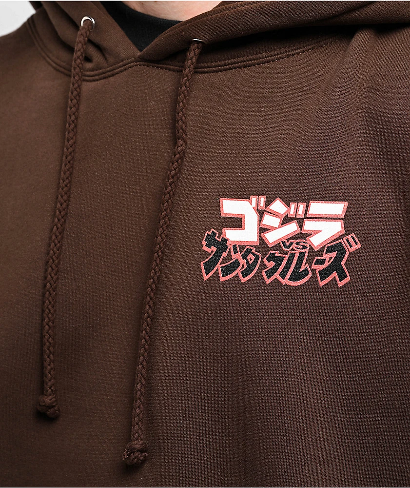 Santa Cruz x Godzilla Hand Brown Hoodie | MainPlace Mall