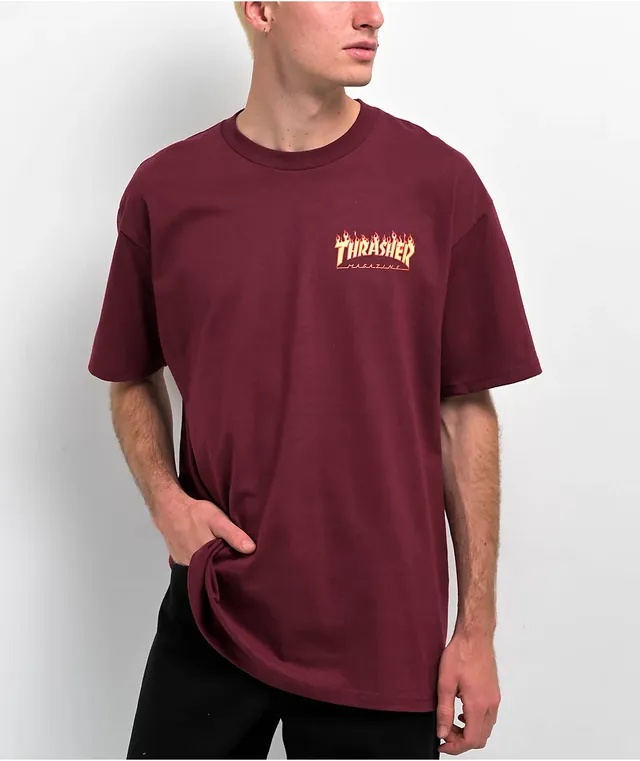 Burgundy thrasher shirt store