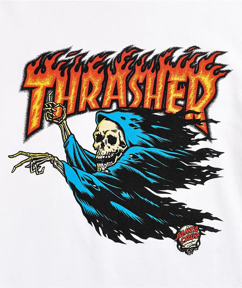 Santa Cruz x Thrasher Kids O'Brien White T-Shirt at CoolSprings