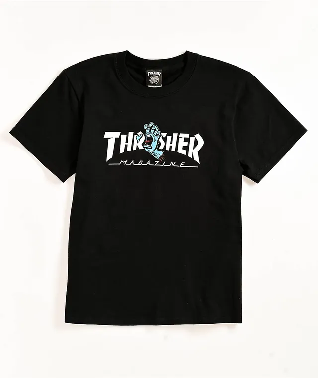 Santa Cruz x Thrasher Kids Screaming Hand Black T Shirt Pueblo Mall