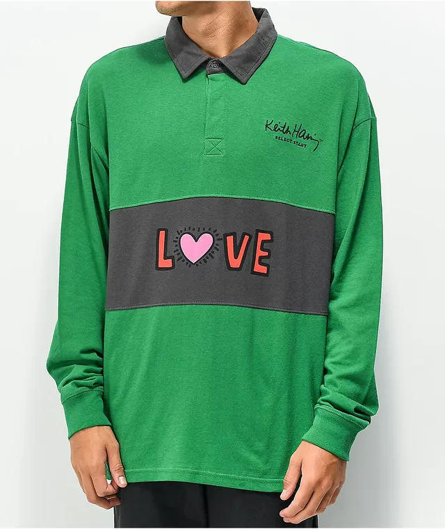 Select Start x Keith Haring Love Green Rugby Shirt Pueblo Mall